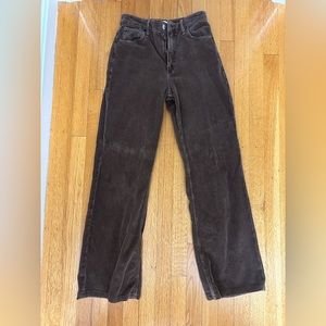Zara brown corduroy pants size 4